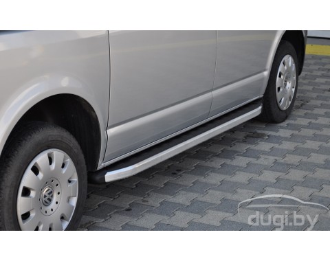 Пороги алюминиевые "New Star" для VW T4 (д.б.). Пороги алюминиевые "New Star" для VW T4 (д.б.).